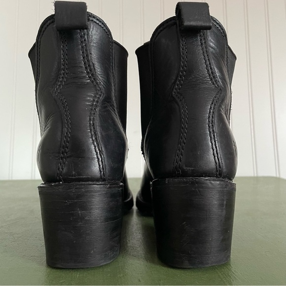 Frye SABRINA Chunky Heeled Chelsea Boots in Black Leather *USA* - Picture 5 of 12